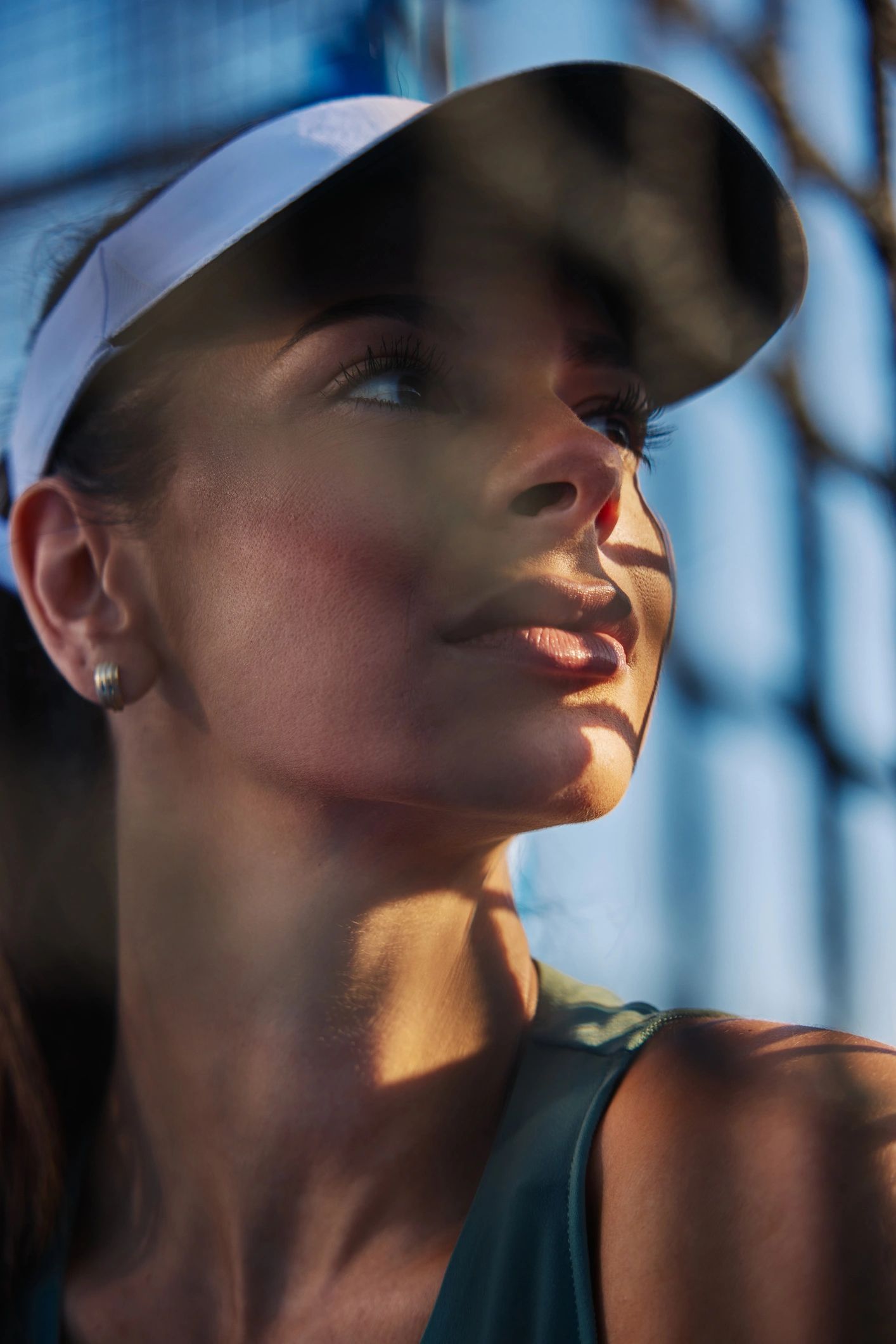 Portrait of a woman in sunlight outdoors